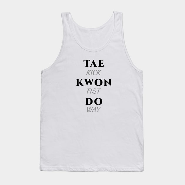 Taekwondo Minimalist Tank Top by SpinningKickTKD